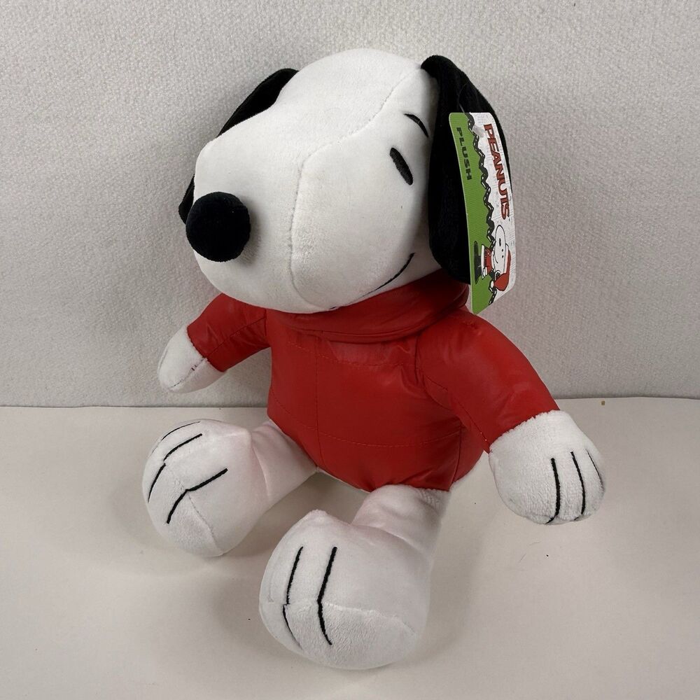 NEW, 2025 RUZ 8” Snoopy Plush Wearing Red Puffer Jacket, PEANUTS t-1065